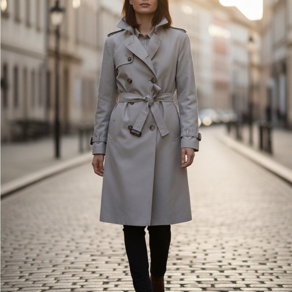 2 /$35 Fog Charcoal Trench Coat - Picture 3 of 5